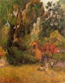 Huts under Trees Post Impressionism Primitivism Paul Gauguin